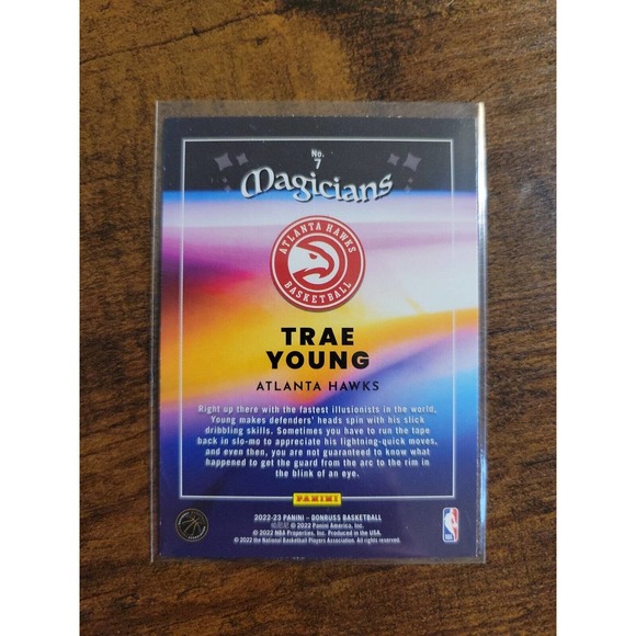 2022-2023 Panini Donruss #7 Trae Young - Magicians - Atlanta Hawks - NBA - Picture 2 of 2